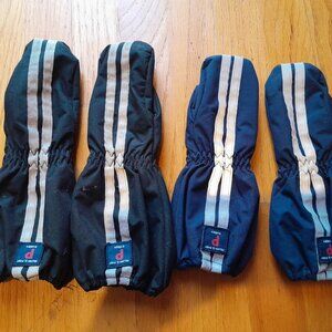Polarn O. Pyret Waterproof mittens , 2 pair size 1-2yr and 2-4yr